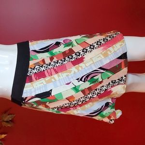 Smash Unique Strip Material Skirt Beach Cover Up Beautiful Sz S